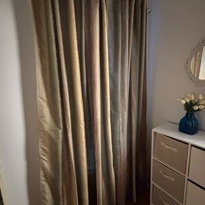 Pier 1 Gold and Brown Drapes